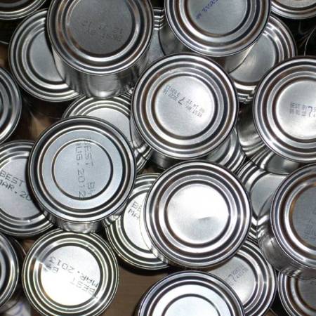 pile of tin cans
